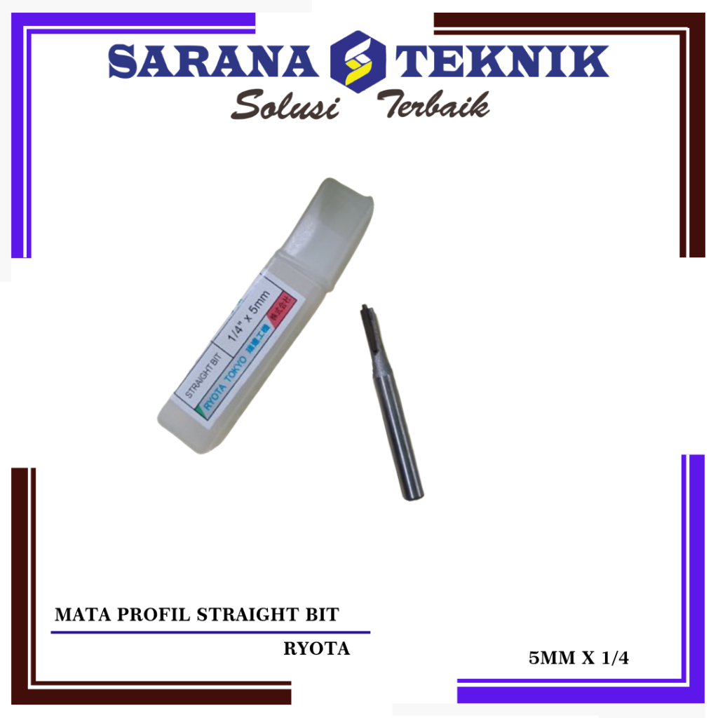 Mata Router / Profil Straight bit 5 mm Ryota