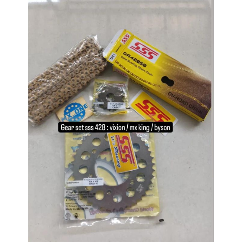 Gear set SSS 428 vixion / mx king / byson