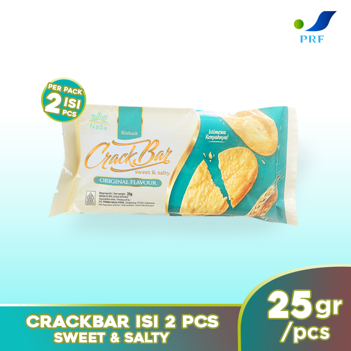 

Crack Bar isi 2pcs Sweet & Salty - Original Biskuit - Snack Sehat - Cemilan Enak - PRF