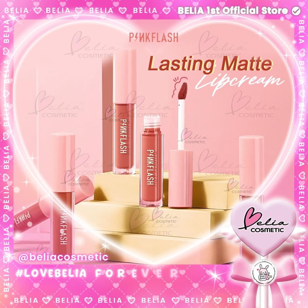 ❤ BELIA ❤ PINKFLASH Lasting Matte Lip Cream | Lipcream | Pink Flash | PF-L01