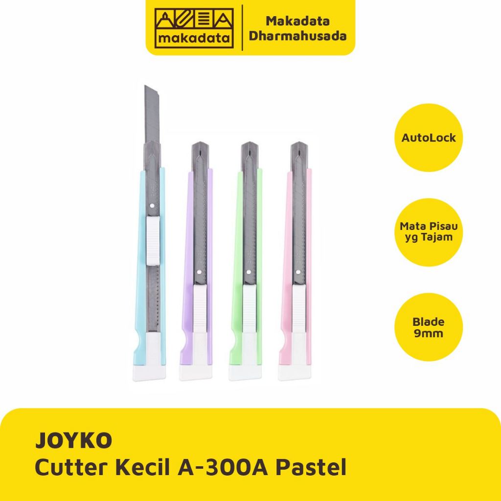 

PISAU CUTTER KECIL A-300A PASTEL JOYKO AUTOLOCK (1 PCS)