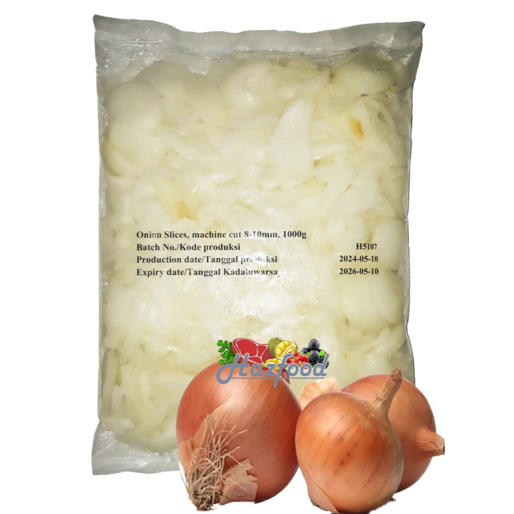 

Onion Slices Irisan Bawang Bombay Frozen 8 - 10 mm 1 Kg