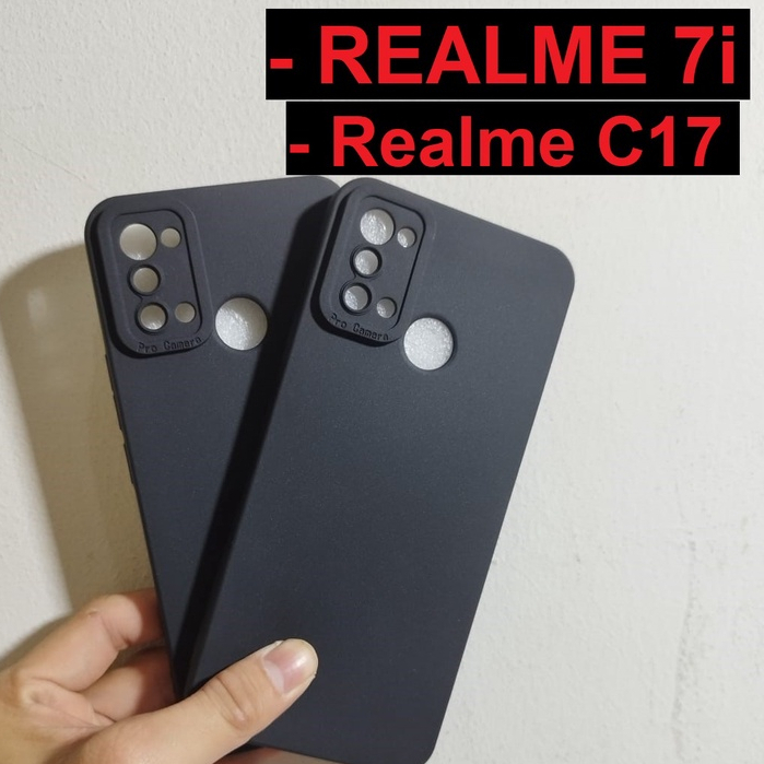 Case Realme C17 - Realme 7i Softcase BLACK MATTE CAMERA PROTECTION Case Casing Hp Realme C17 - 7i
