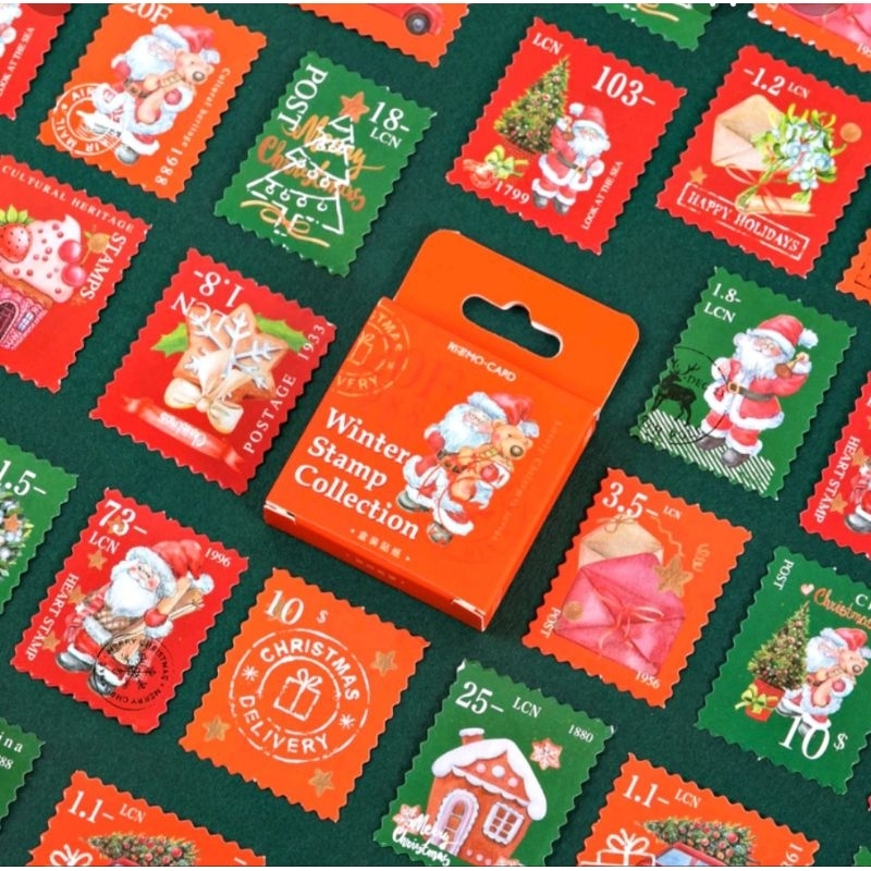 

SANTA STICKER STAMP // STAMP STICKER CHRISTMAS JOURNALING AESTHETIC