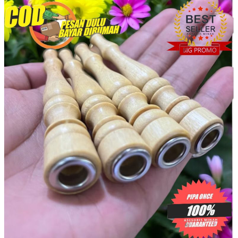 promo Once Pipa Kayu Cendana Ukiran Unik ORIGINAL