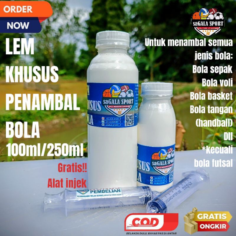 Cairan ajaib penambal bola bocor gratis alat injek/lem penambal bola/lem bola