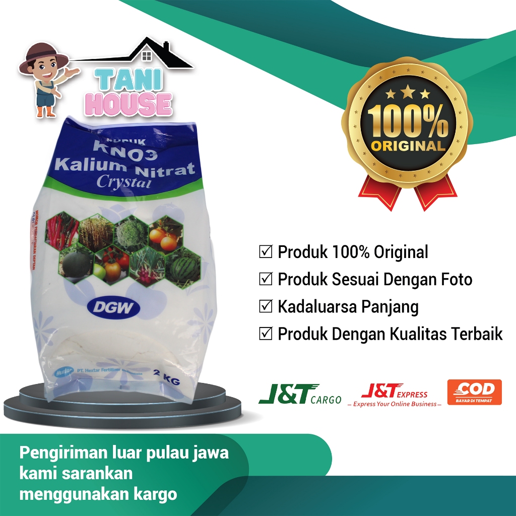 Pupuk KNO3 Putih Kristal DGW Crystal KNO 3 2kg Kalium Nitrat