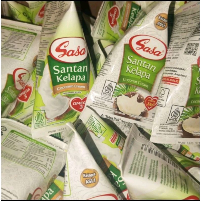 

SASA SANTAN / santan kelapa/ SANTAN OMEGA 3/santan sasa 1/2 dus isi 16 pcs 65 ml