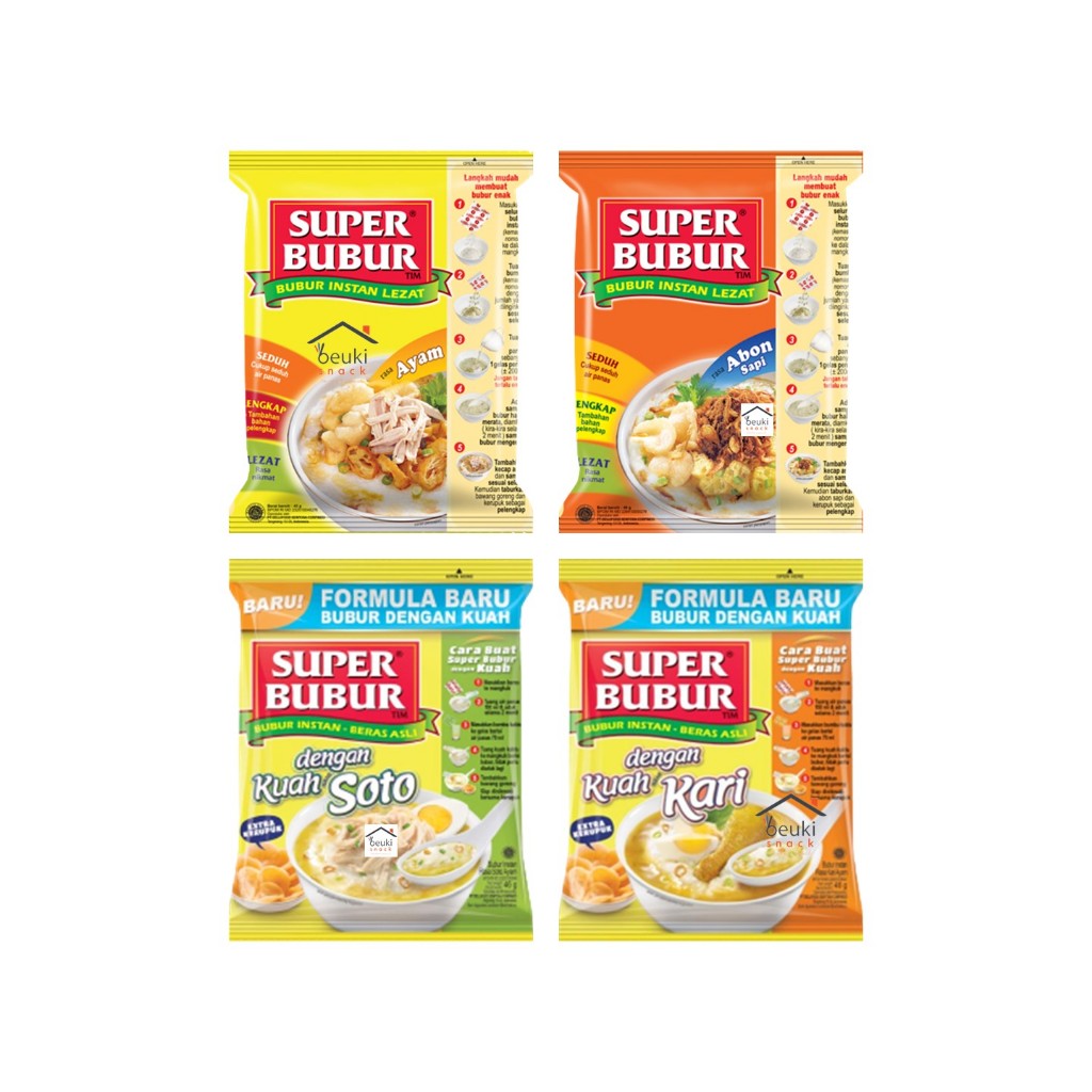 

Super Bubur Instan Tinggal Seduh Air Panas Berbagai Varian Pilih Rasa