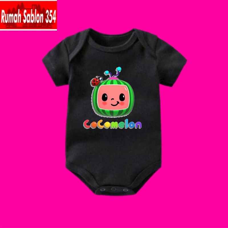 JUMPER BABY COCOMELON Baju bayi | kaos bayi Cocomelon Logo semangka laki-laki perempuan bodysuit jum
