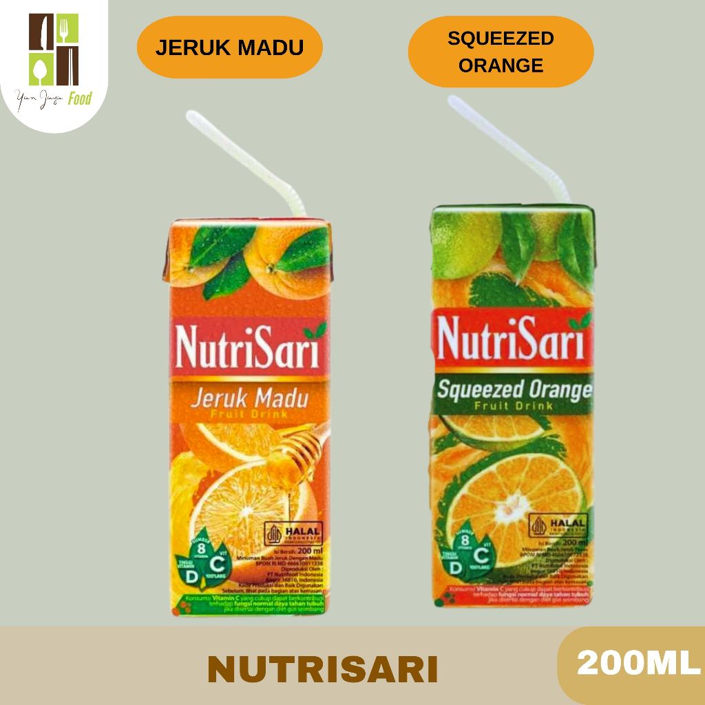 

Nutrisari Minuman Jeruk Peras / Rasa Jeruk Madu / Squeezed Orange / Siap Minum 200ml