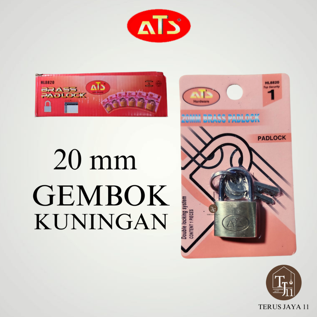 ATS Gembok Kuningan 20 mm / Gembok ATS ukuran 20 mm