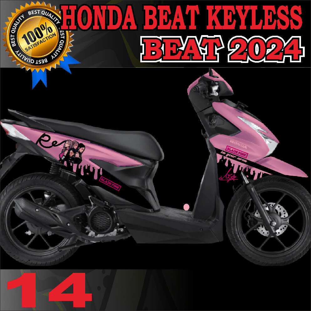 decal honda beat keyless 2024 fullbodi blackpink, sticker variasi blackpink honda beat keyless 2024 