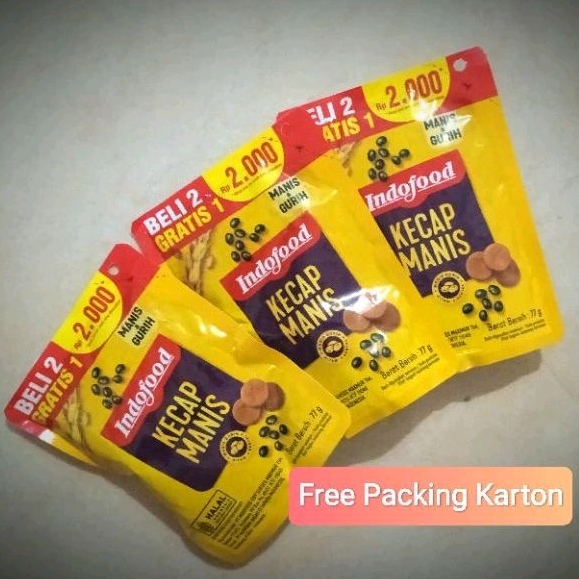 

Promo Kecap Manis Indofood 77gr Beli 2 Gratis 1