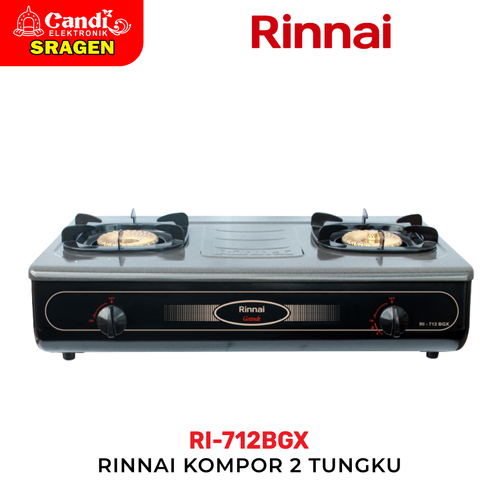 KOMPOR Gas Rinnai 2 Tungku Api Tornado - RI-712BGX