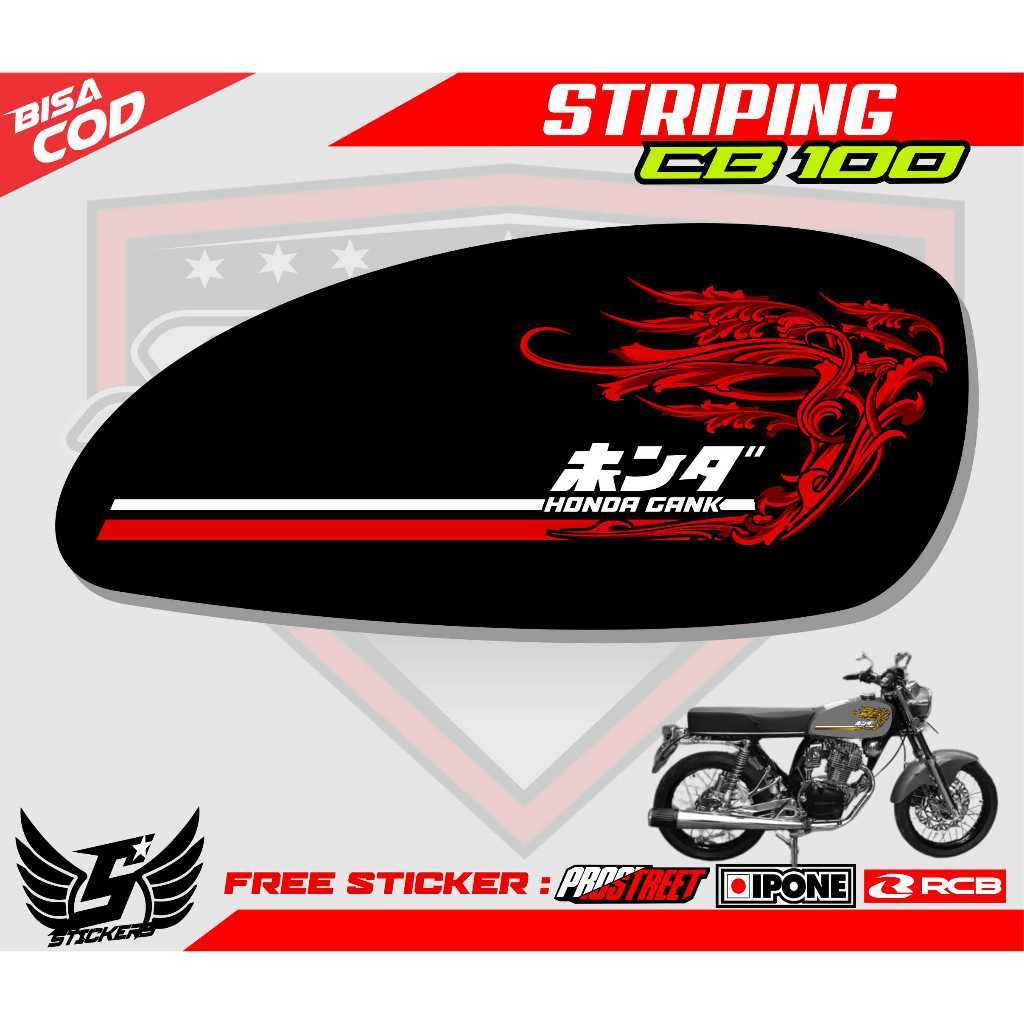 Stiker UV Tranparan Aksesoris CB100 -  Stiker Variasi Desain Motif Custom - SCB100