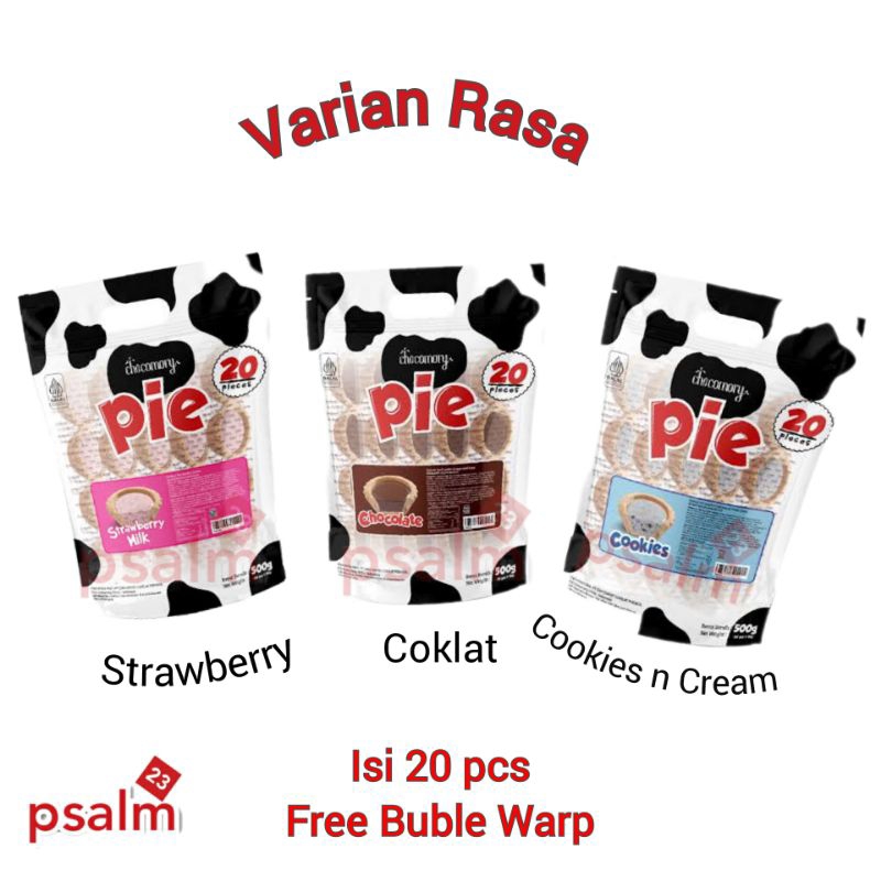 CHOCOMORY PIE CHOCOLATE STRAWBERRY COOKIES N CREAM BLACKROSE PIE CIMORY ALL VARIAN ISI 20PCS (FREE