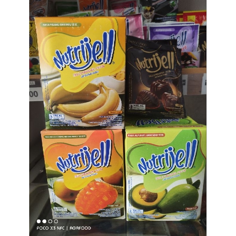 

Nutrijel (cincau, pisang, alpukat, mangga, dark choco)