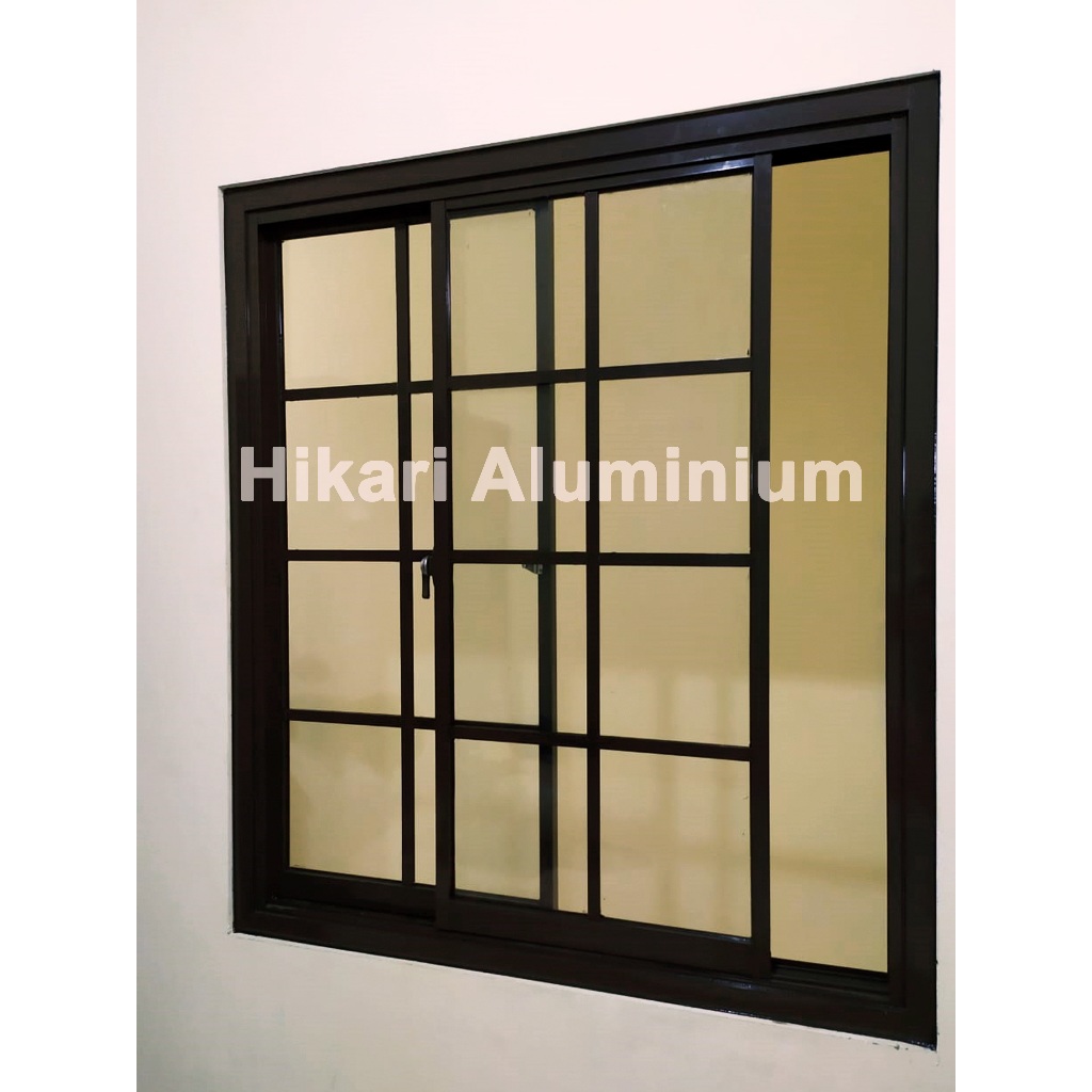 Jendela Sliding Aluminium Ornamen 120x120, Sliding Window Aluminium