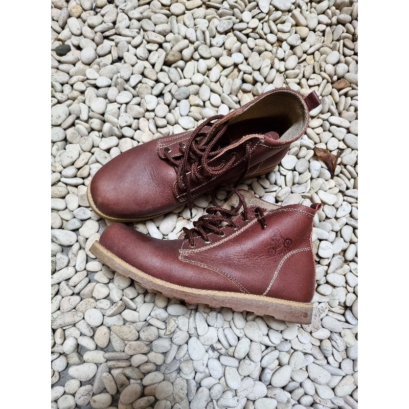 Sepatu Boots Malky Kulit Bekas Second