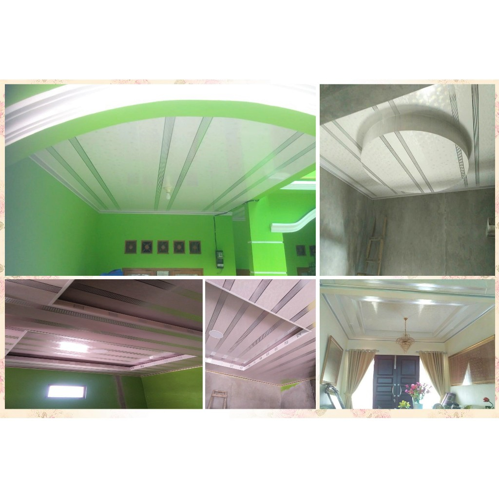 Zoyands Plafon Pvc Putih Motif Batik Glossy Hoda (T-508)