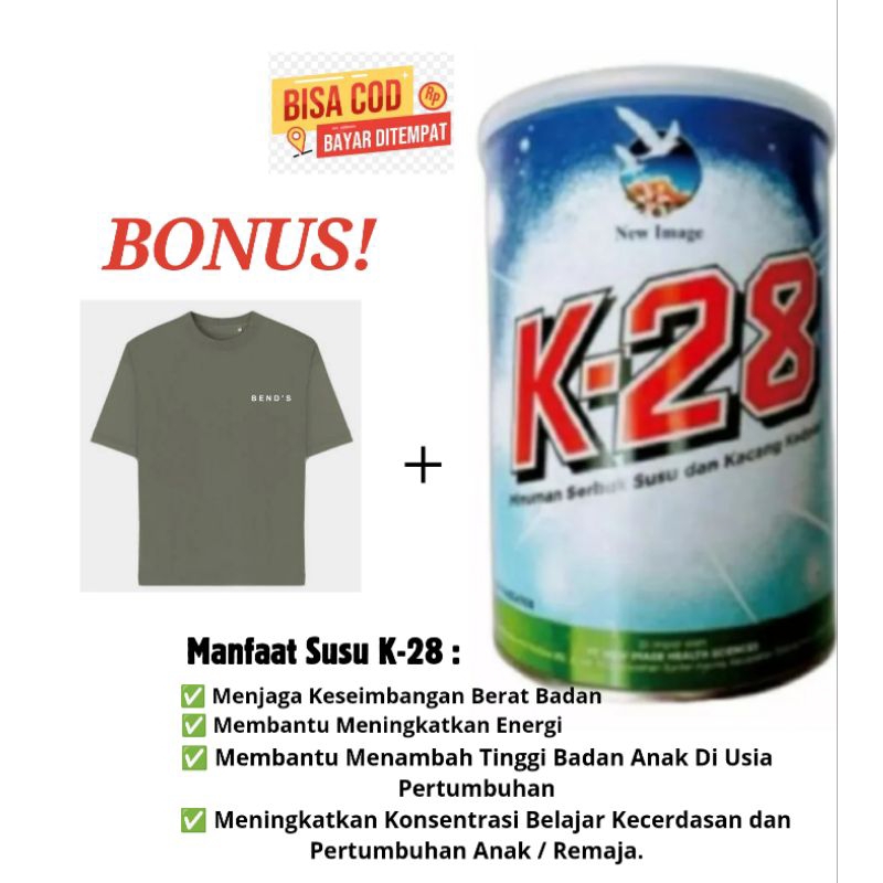 

Susu K-28 Peninggi Badan Anak - High Kalsium 420g (gratis ongkir)