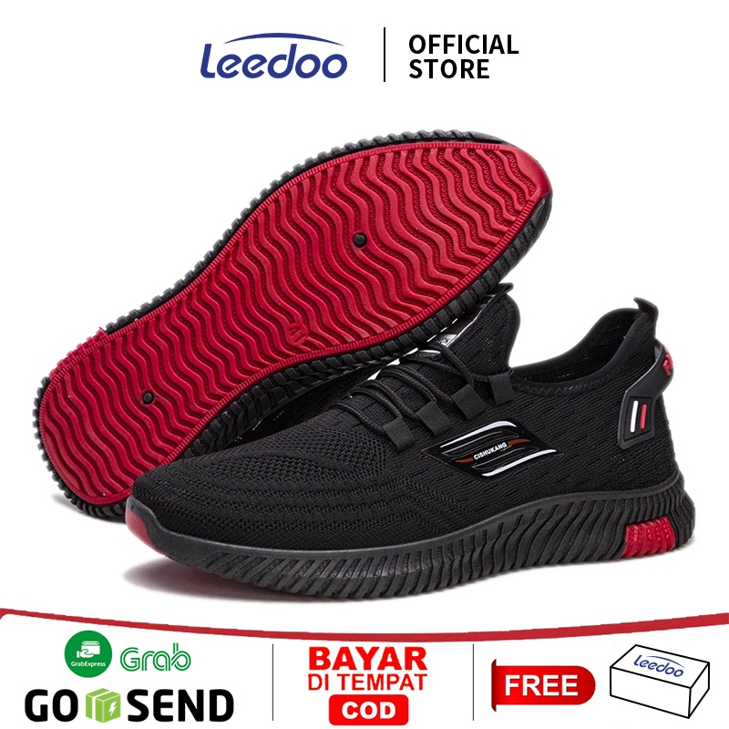 Leedoo Sepatu Olahraga Sepatu Tali Sneakers Pria Sepatu Running Sport Fashion Sepatu Olahraga MR132