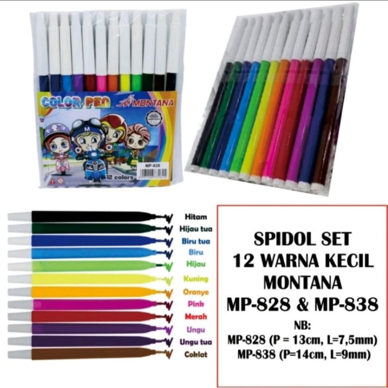 

Spidol Montana 12 Warna