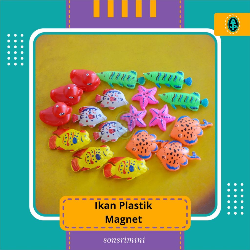 Mainan Ikan Plastik Magnet Ikan Magnet Mainan Ikan Magnet Ikan Magnet Plastik Ikan Plastik Pancingan