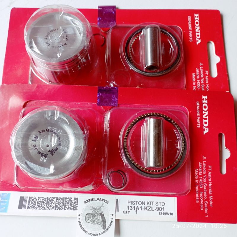 Piston Kit Oversize Std Beat Fi Spacy Fi Scoopy Fi Vario 110 Fi 2012 2014 Kode Part KZL