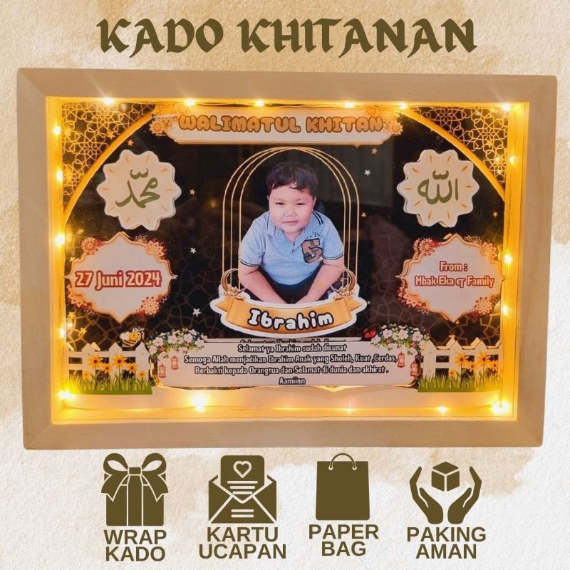 Kado Sunatan Frame Custom / Frame Khitanan / Kado Sunat Anak Khitan
