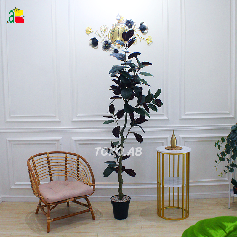 1 PAKET POHON ARTIFICIAL KETAPANG BESAR TINGGI 2,2 METER  RB6124 KARET KEBO POHON PLASTIK DAUN SINTE