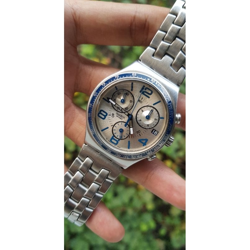 swatch irony chrono blue magic