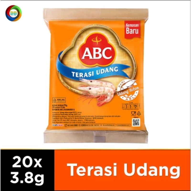 

ABC terasi - Terasi Udang 3.8g isi 20 Sashet - Di jamin Mantap