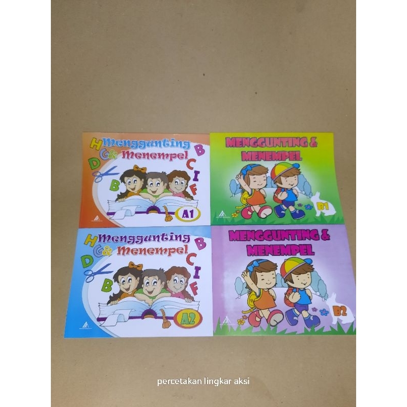 

buku menggunting dan menempel / buku tk / buku sekolah / buku latihan