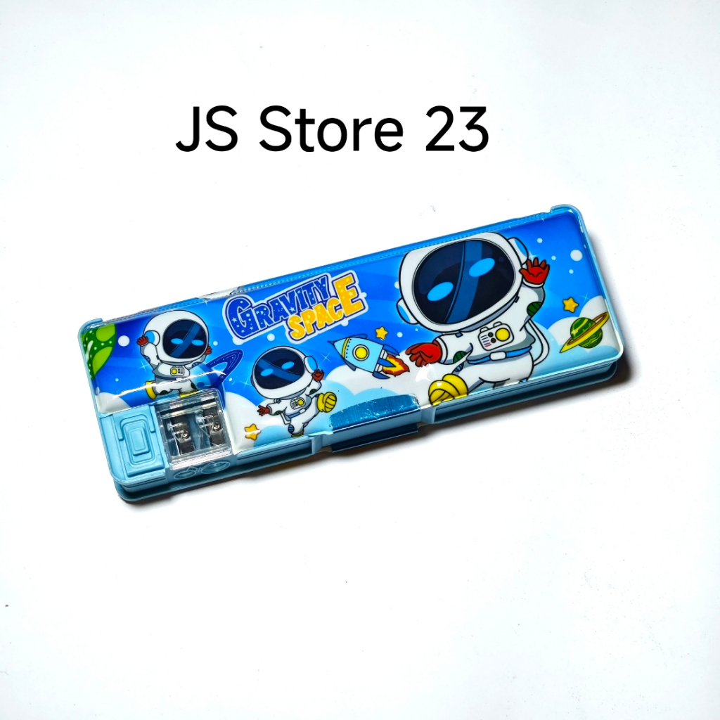 

Tempat Kotak Pensil Magnet 2 sisi Karakter Astronot Astronaut Anak Laki / Tepak Pensil Fancy Anak Laki