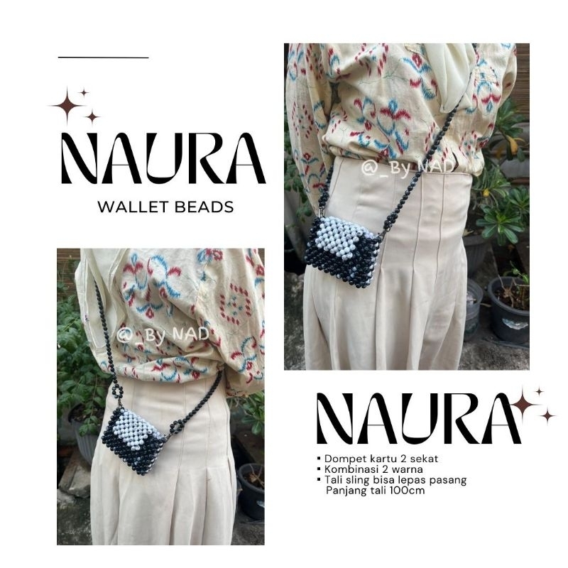 Naura Wallet Card Holder Beads / Dompet manik manik