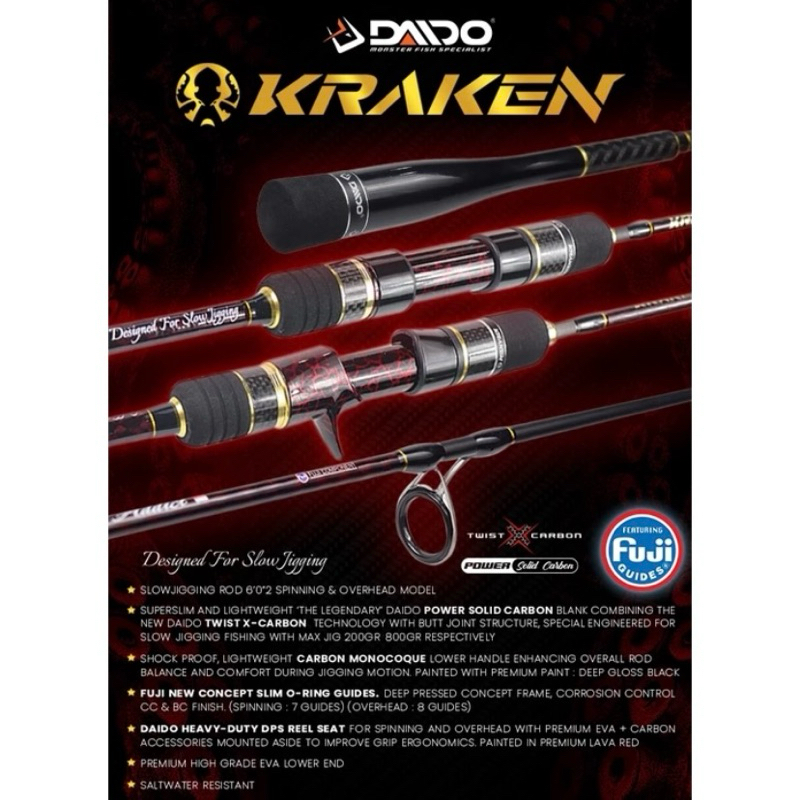 JORAN JIGGING DAIDO KRAKEN 602 pe 0.8-1.3 ,1-3, 2-4 dan 3-5