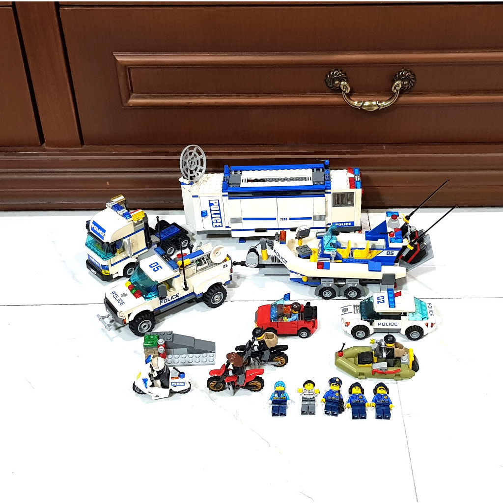 Lego police set mobil polisi truck polisi kapal polisi loose