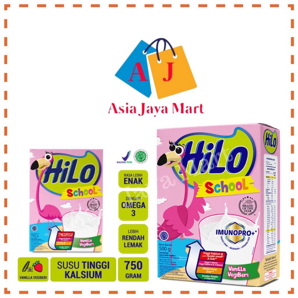 

HI-LO SCHOOL VANILLA VEGIBERI 750GR SUSU ANAK-ANAK