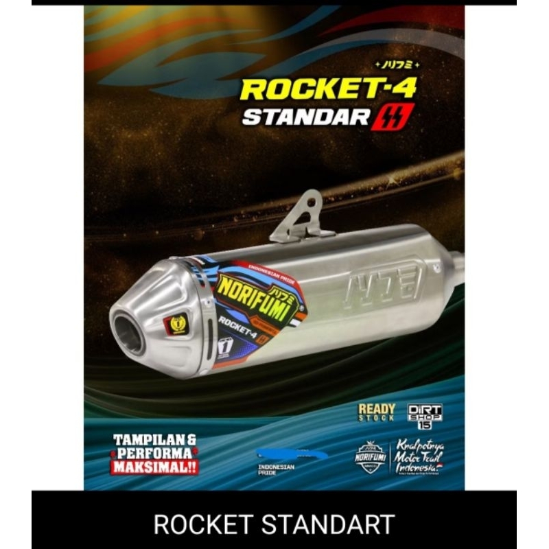Knalpot Norifumi Rocket 4 Standar CRF 150L Norifumi Rocket 4 Original