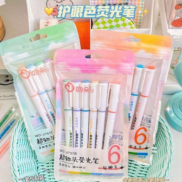 

KODE Y35Q randomstuff Pena Stabilo Highlighter Putih Aesthetic Macaron Molandi Warna Lembut Berkualitas 2 in 1 Sketch Colorful Marker Pen Art Painting Spidol Pastel Cat Warna Ringan Stationary Kit