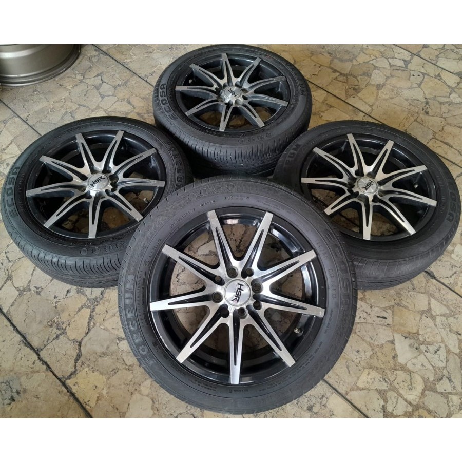 velg bekas racing hsr kccx r15 baut 4 buat mobil sigra brio calya jazz dll