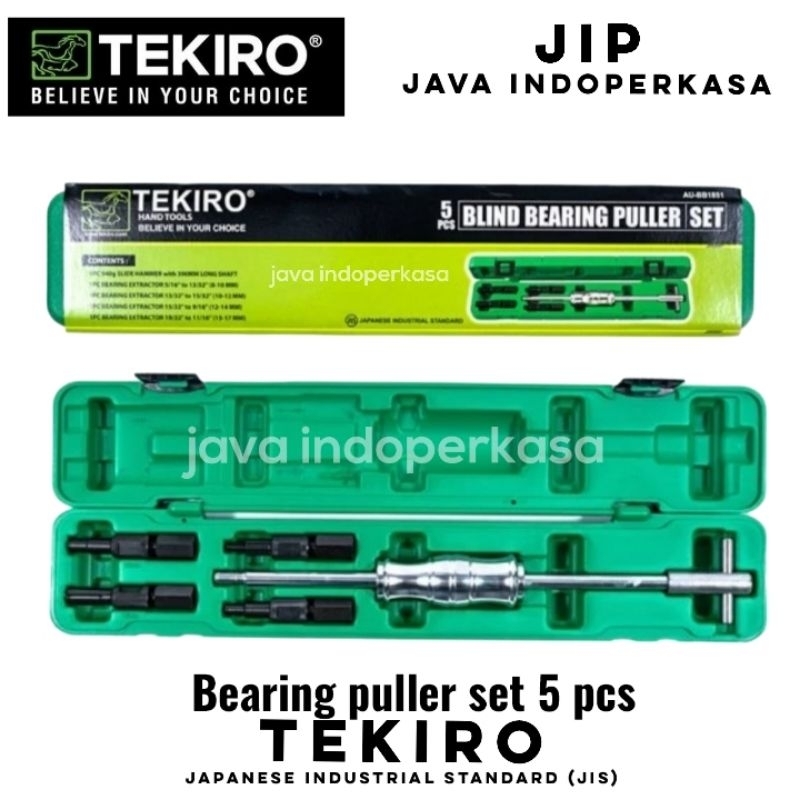 TEKIRO AU-BB1851 BLIND BEARING PULLER SET 5 PCS treker penarik bearing lakher / treker as roda motor