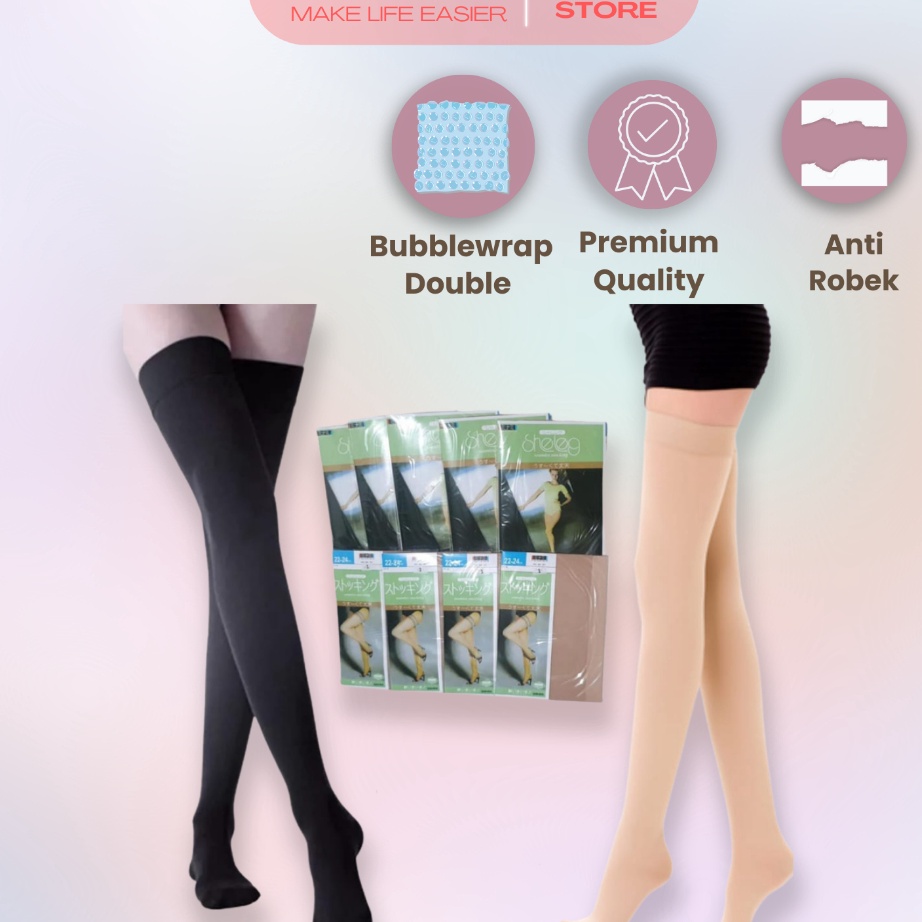 HJ6 VENUSJKT  ing Wanita Kaos Kaki Panjang Sepaha Bahan Lembut Transparan  Kaus Kaki ing Kerja Cewek
