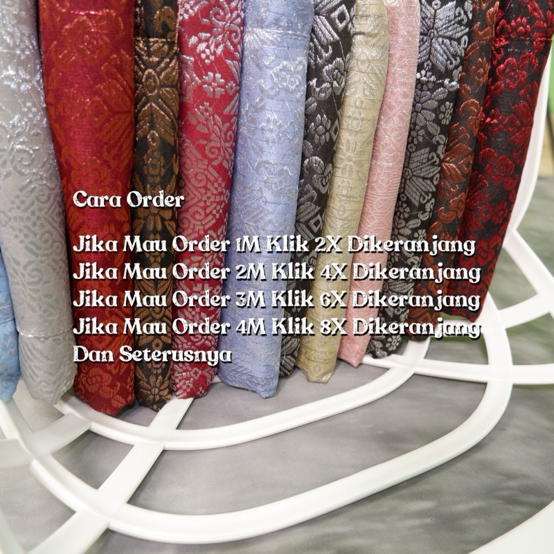 Gratong Bahan Songket / Bahan Songket Meteran / Bahan Tenun Songket Palembang / Songket Mesin / Sami