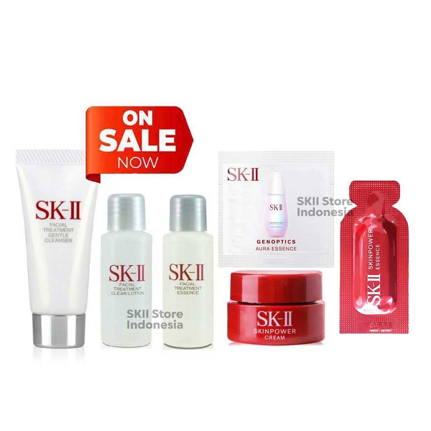 SK-II SKII SK2 PROMO Paket Basic Lengkap Siang Malam (Cream + Serum)