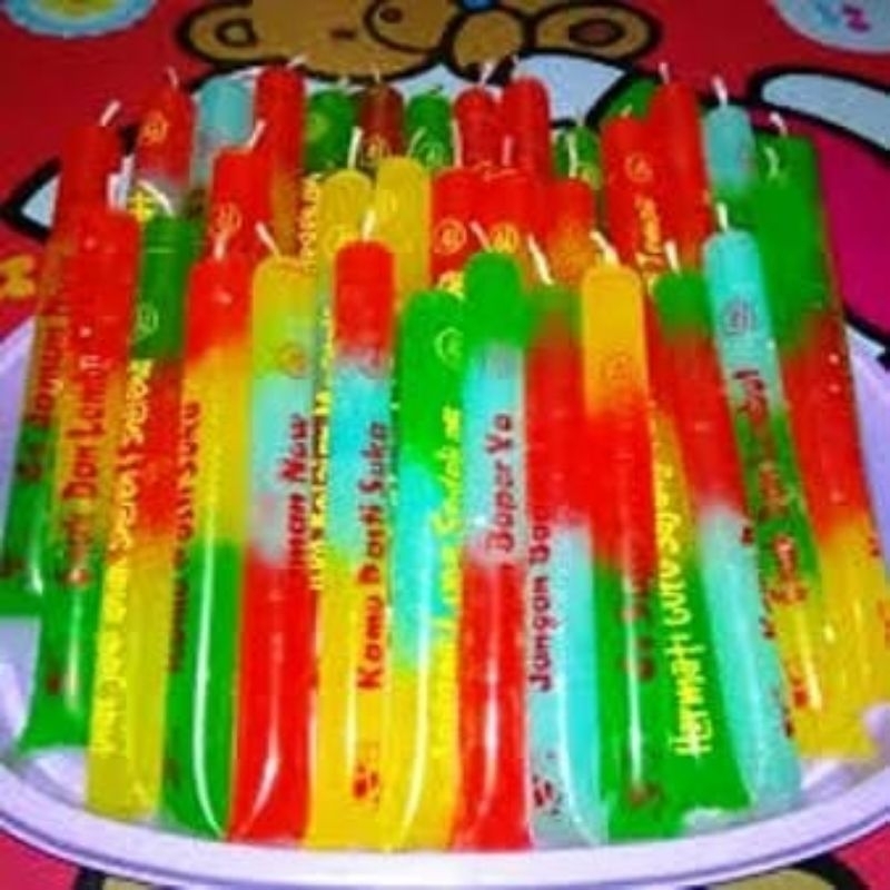 500 gram warna campur plastik es mambo sablon campur murah