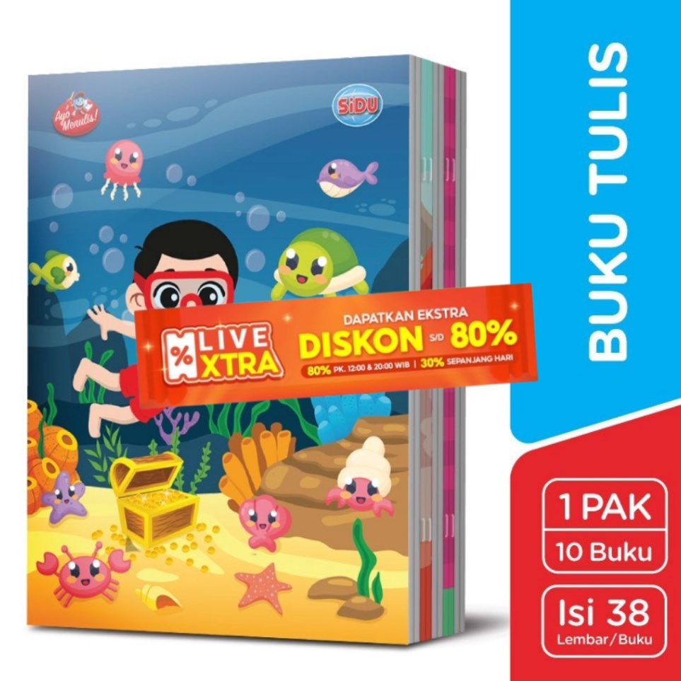 

KODE M8V3 TBMO BUKU TULIS EB 38 SIDU PACK ISI 1 BUKU TULIS SINAR DUNIA