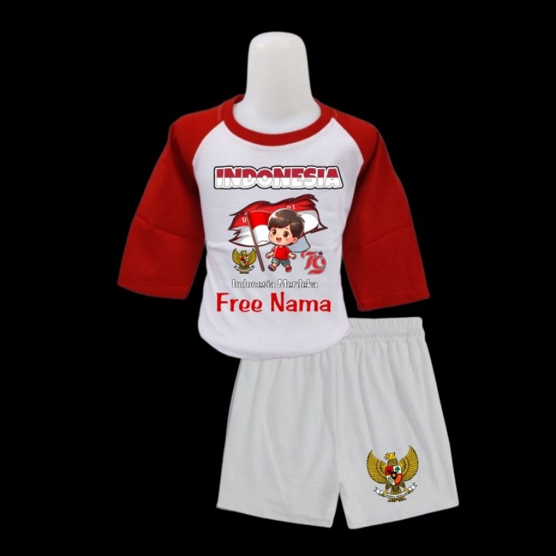 Kaos Kids 17 Agustus 1945 Merah Putih